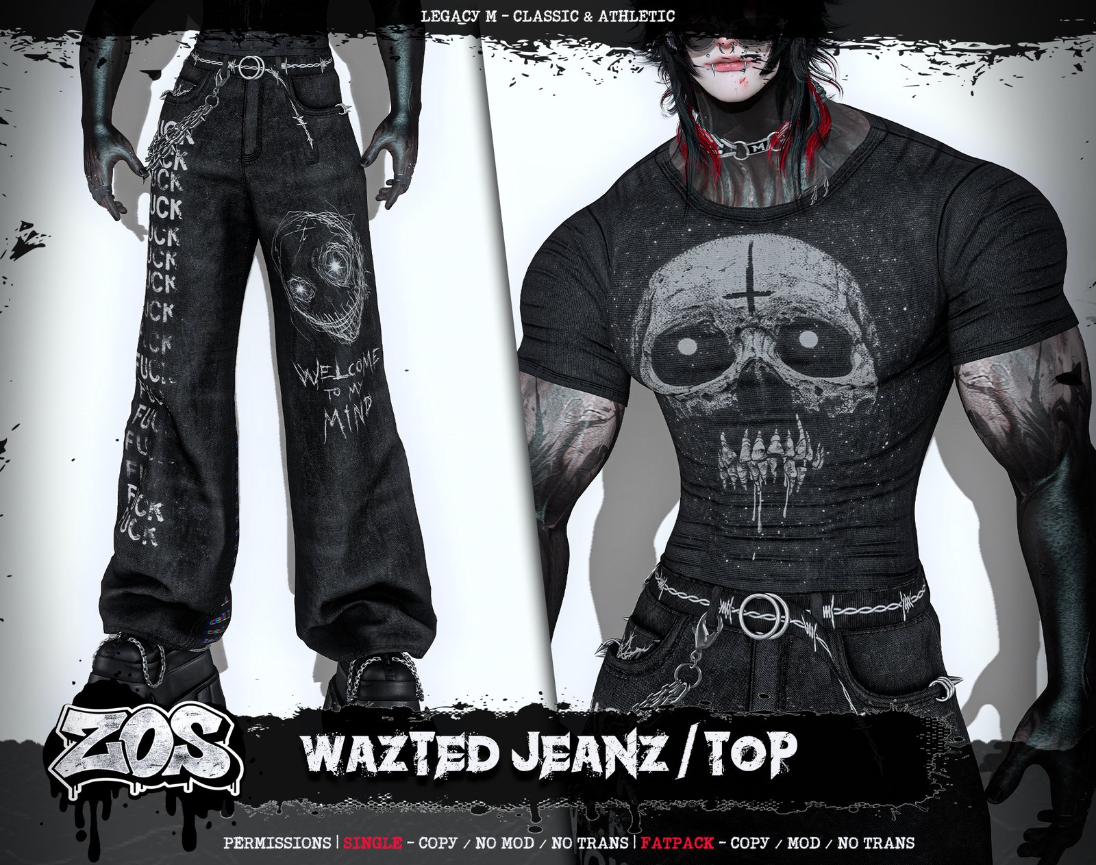 ZOS. Wazted Jeans Top Megapack AD