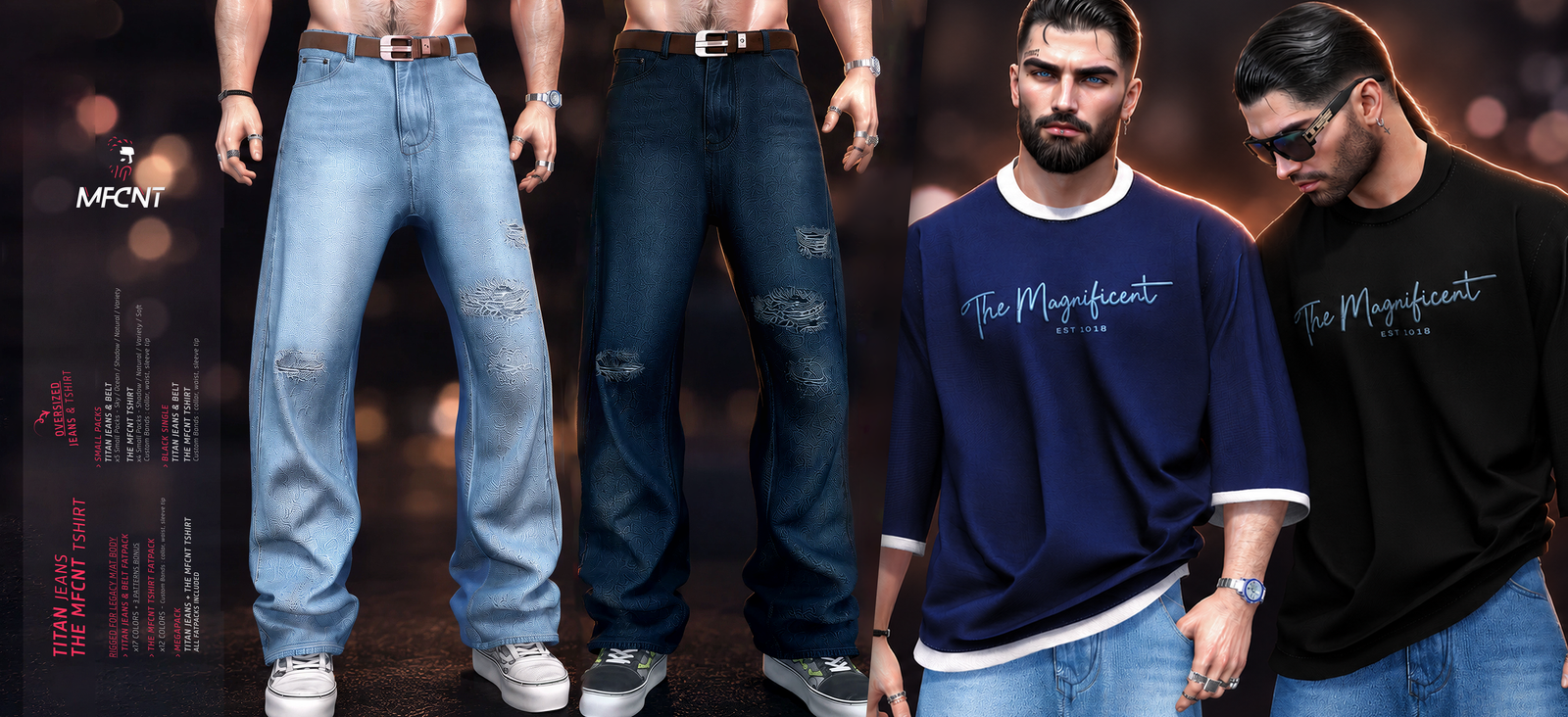 MAGNIFICENT - TITAN Jeans & THE MFCNT Tshirt x Manhood